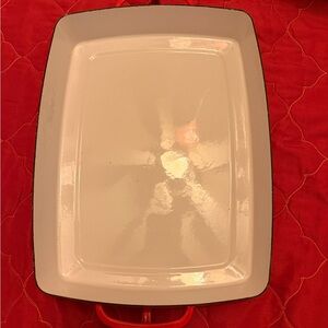 Dansk FRANCE Kobenstyle Large Lasagna Casserole Baking Pan RED Enamel 13"x10"